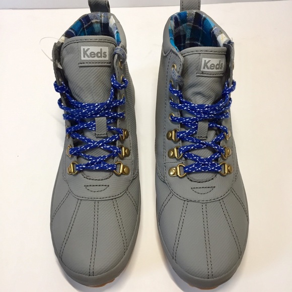 Keds Gray Scout Matte Twill WX chunky Ankle Boots - Picture 7 of 16